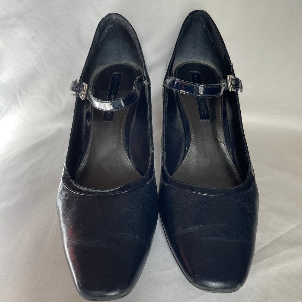 Navy Leather Bandolino Heels